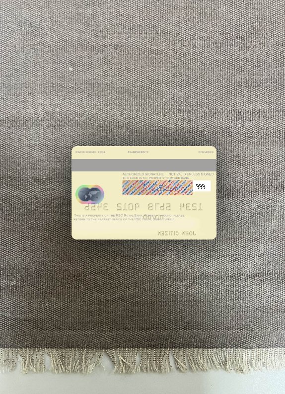 Download Tunisia RBC Royal Bank mastercard photolook bak Photoshop template